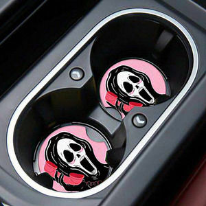 Jupswan 2 Pack Car Skull Design‎ Rubber Cupholder Coaster Absorbent